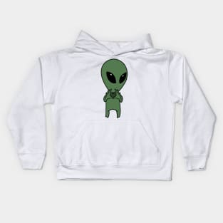 Love Alien - We come in peace Kids Hoodie